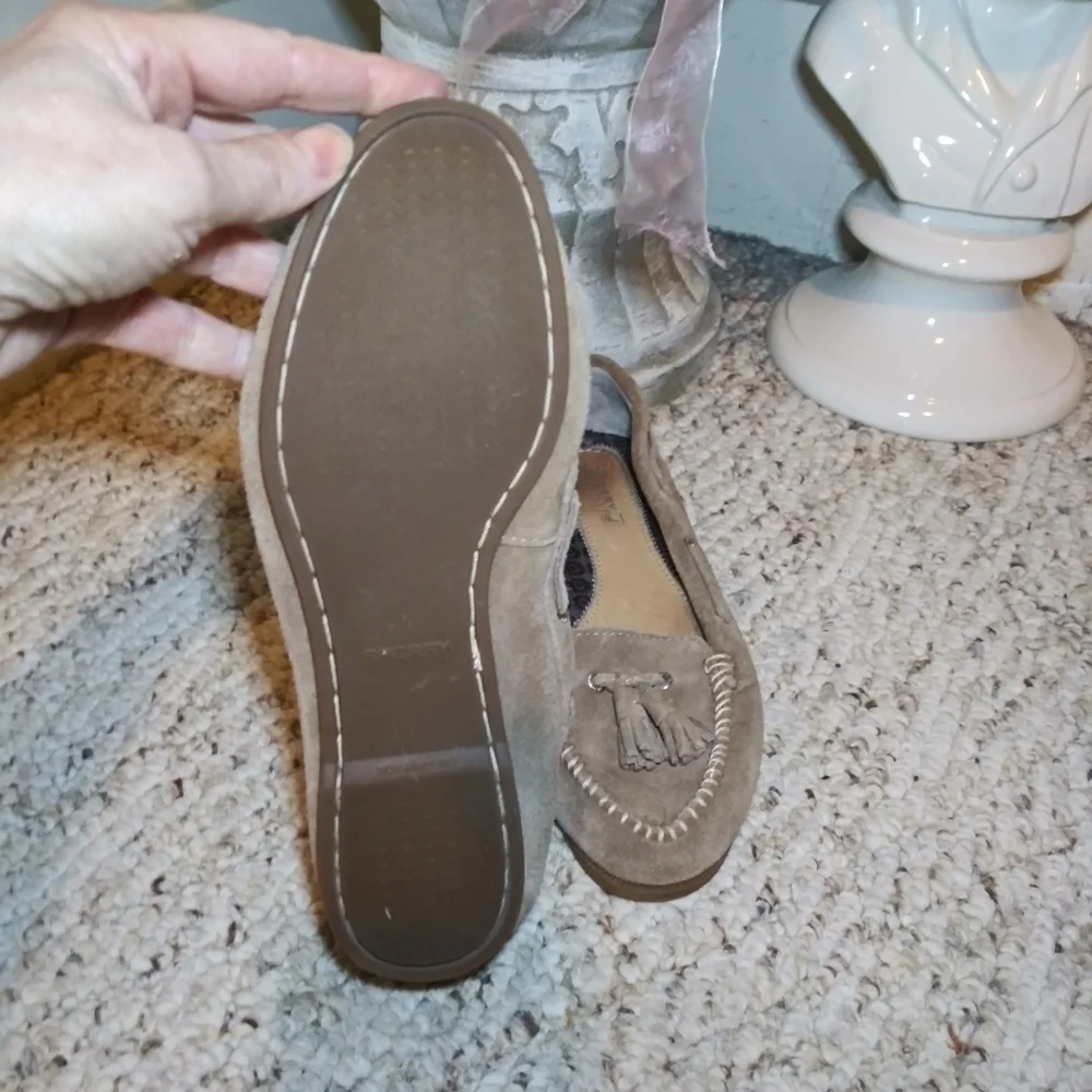 Sperry Tan Suede Tasseled Loafer - Picture 7 of 8